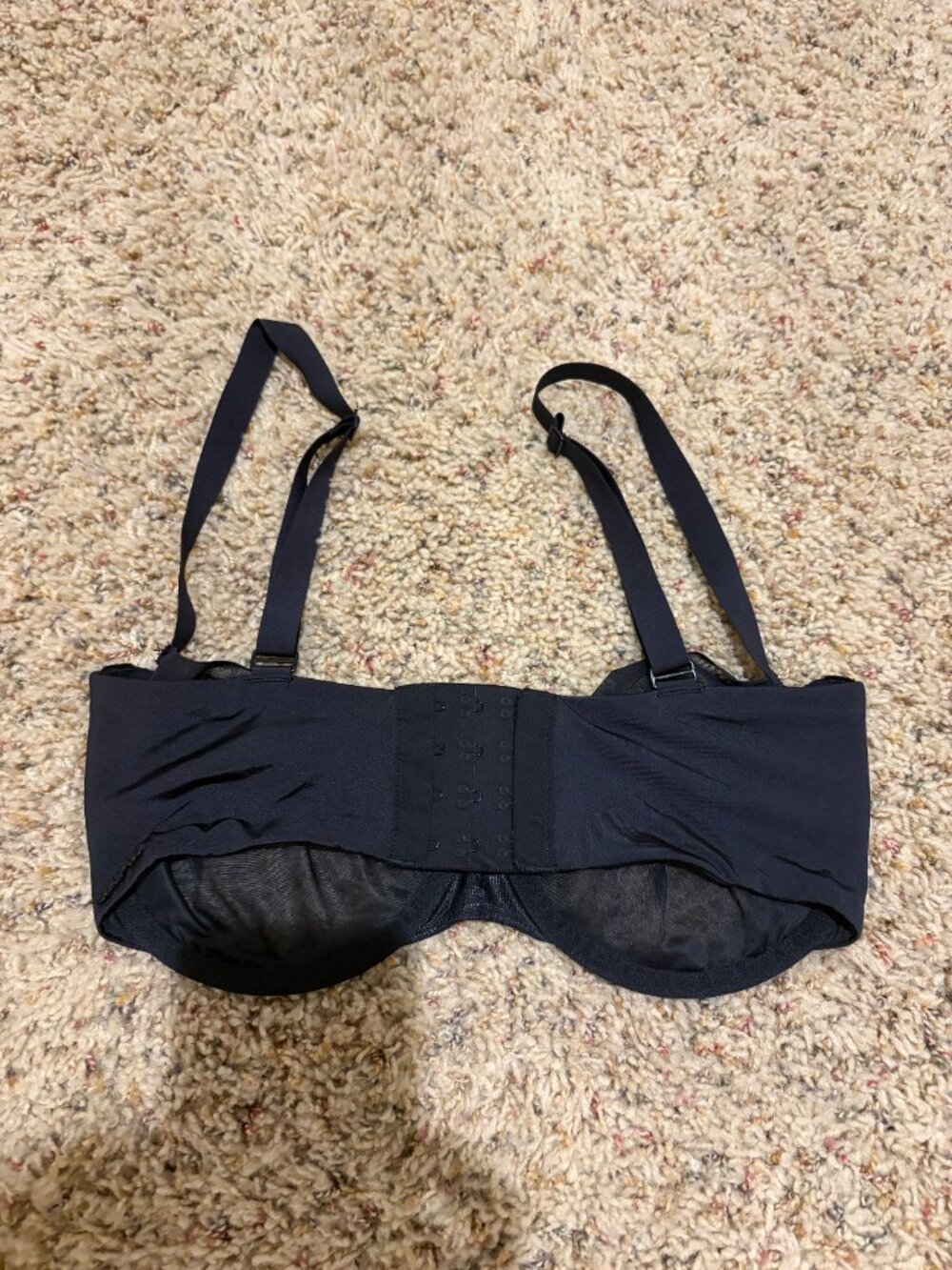 Skims Unlined Mesh Underwire Black Bra - Picture 3 of 10
